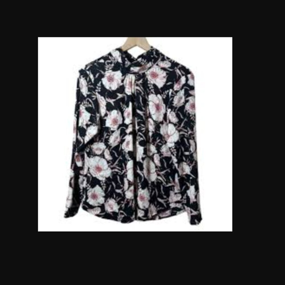Allison Joy {Evereve} High Neck Floral Top - Medium